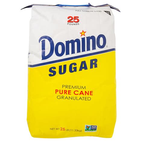 Domino Pure Cane Granulated Sugar 25 Lb