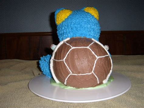 Back Of 3d Blastoise Pokemon Turtle Cake