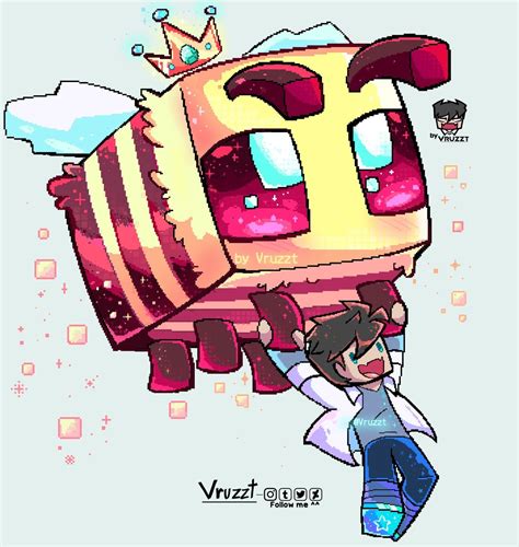 Queen Bee By Vruzzt On Deviantart Minecraft Anime Minecraft Drawings