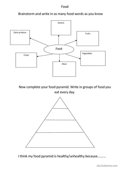 Food Food Pyramid English ESL Worksheets Pdf Doc