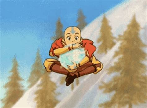 Avatar Aang Floating Hugging Lightning Ball 