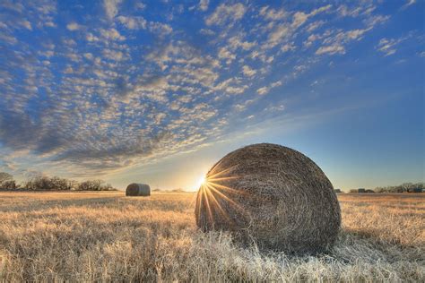 Texas Sunset Over Bales Of Hay 1 Photograph By Rob Greebon Fine Art