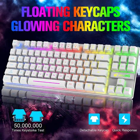 Ziyoulang Wireless Gaming Keyboard And Mouse Combo With 87 Key Rainbow