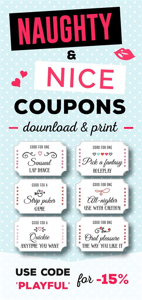 Love Coupon Book Printable Love Coupons Romantic T For Him Sexy