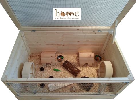 Wooden Hamster Cage Extra Large 90cm Made In The Uk