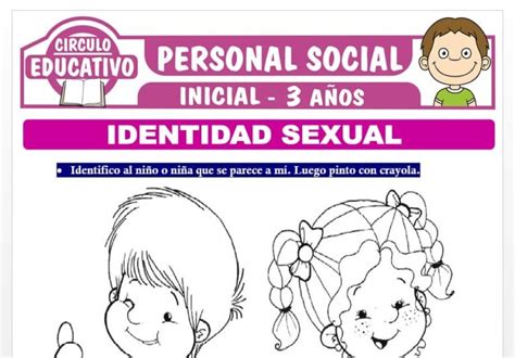 Identidad Sexual Para Niños De Tres Años Fichas Gratis