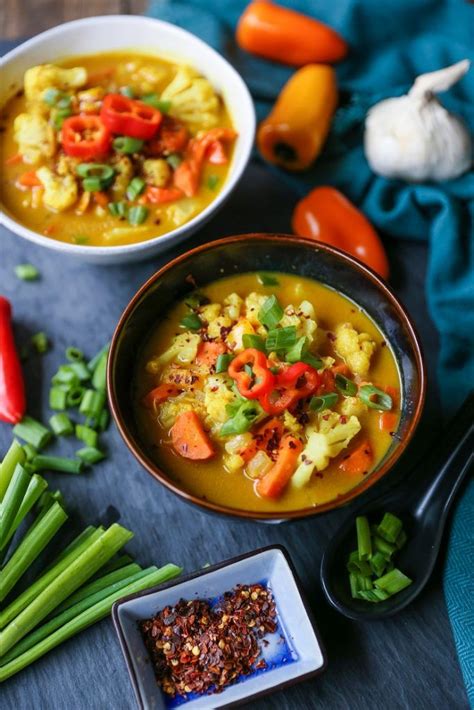Coconut Curry Vegetable Soup Vegan Paleo The Roasted