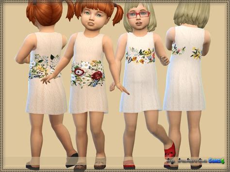 Bukovkas Dress Flowers Toddler Flower Girl Dresses Sims 4 Dresses