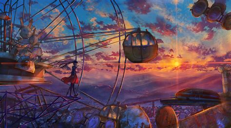 Tons of awesome anime background hd to download for free. Anime Ferris Wheel Painting, HD Anime, 4k Wallpapers ...