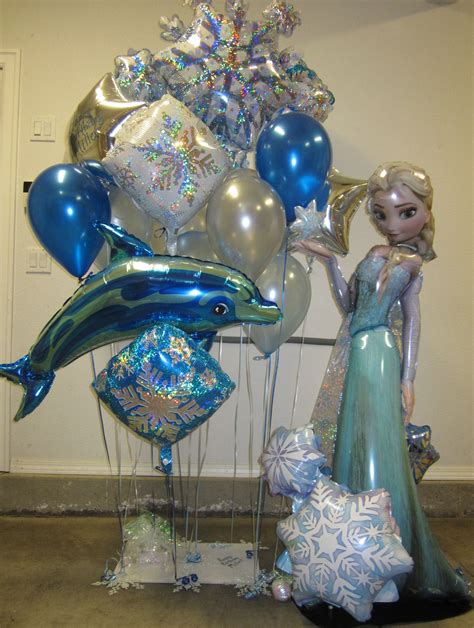 Elsa Balloon Arrangement For Frozen Theme Party Created By Bouquets