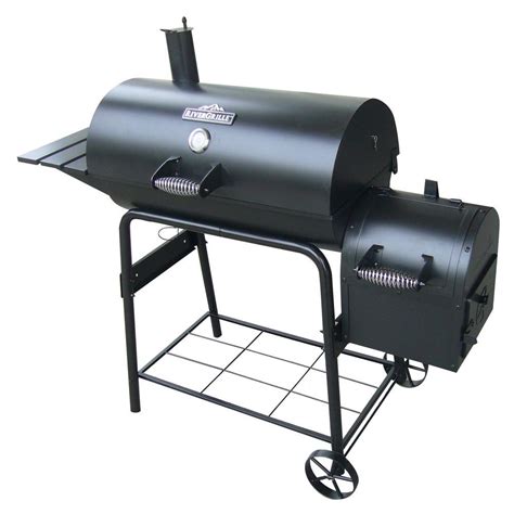 29 Charcoal Grill And Smoker Rivergrille Cattleman Porcelain Coated