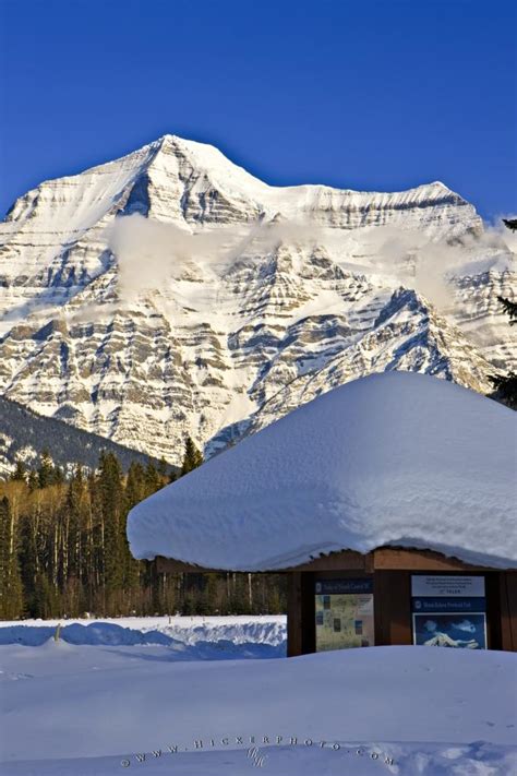 Mount Robson Snow Winter Scene Photo Information