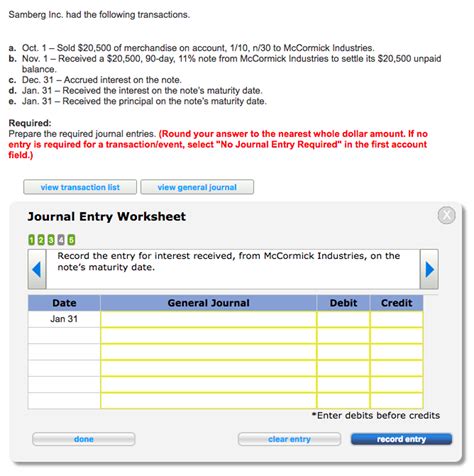 Solved Samberg Inc. had the following transactions a. Oct. 1 | Chegg.com