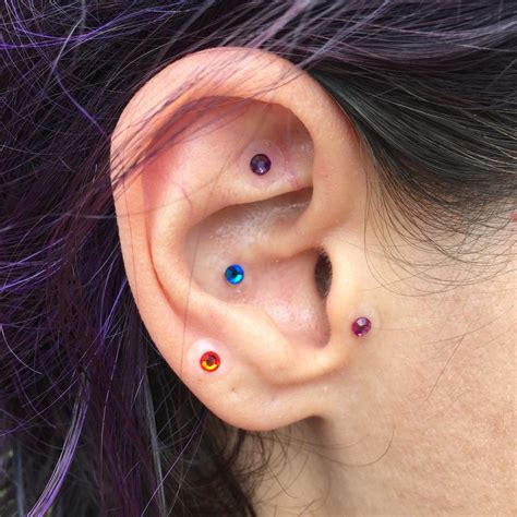 Chakra Colored Swarovski Crystal Ear Pellets Earseeds Acupressure