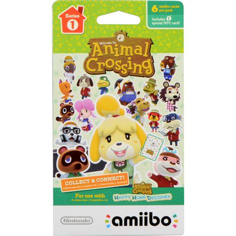 To invite animals via amiibo in animal crossing: Nintendo Animal Crossing amiibo Cards Series 1 (6-Pack) NVLEMA6A