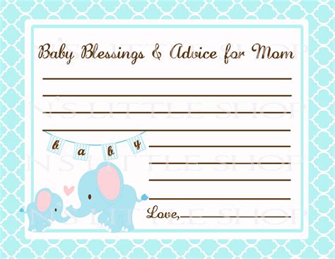 This printable baby shower greeting cards gallery is compiled because we understand that pictures are best method to give you inspirations. Free printable baby shower advice cards - Printable cards
