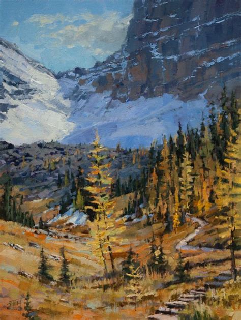 High Trail Canadian Rockies 16 X 12 Oil Landscape Paintings Oil