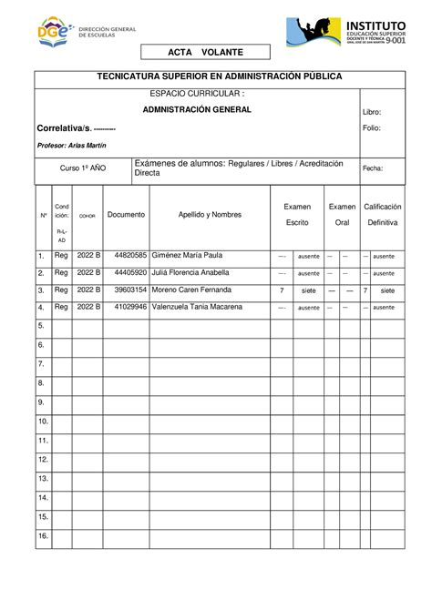 Administracion General 1 TECNICATURA SUPERIOR EN ADMINISTRACIÓN