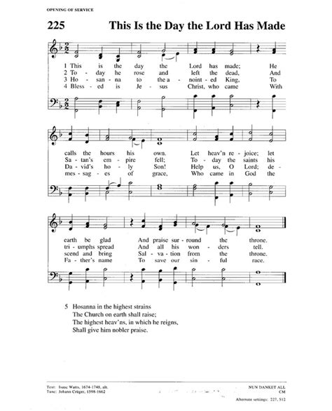 Christian Worship A Lutheran Hymnal 225 This Is The Day The Lord Has
