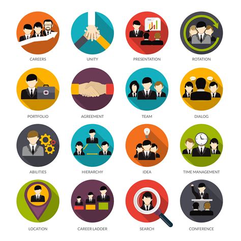 Human Resources Icons Set 469711 Vector Art At Vecteezy