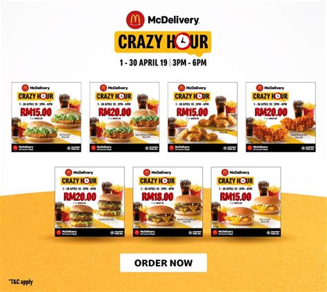 And some shipping cost will be deleted automatlly when your order reach the condition of free shipping. McDonald Malaysia Promotion McDelivery Crazy Hour Special ...