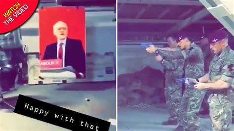 British Army Soldiers Shoot Picture Of Jeremy Corbyn In Unacceptable