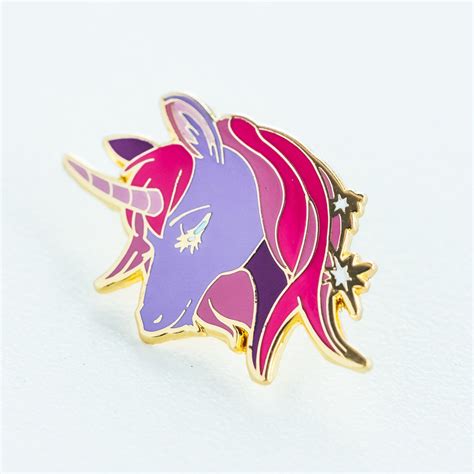 Purple Unicorn Enamel Pin Unicorn Ts Kawaii Ts Lapel Pins