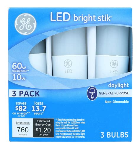 Ge Lighting 79369 Led Bright Stik 10 Watt 60 Watt Replacement 760