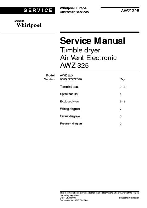 Whirlpool Awz 325 1 Service Manual Download Schematics Eeprom Repair