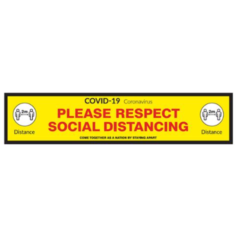 ‘please Respect Social Distancing Floor Graphic