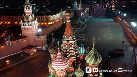 Overflightstock St Basils Cathedral The Kremlin Red Square