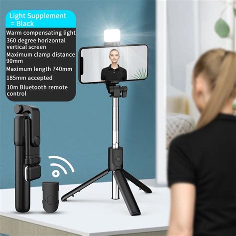 4 in 1 tripod phone stand holder selfie stick with light tripod monopod wireless bluetooth
