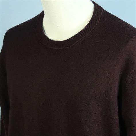 New Brooks Brothers 346 Soft Merino Wool Stretch Plum Sweater Mens L