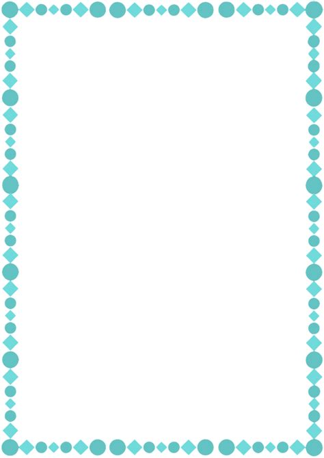 A4 Teal Page Border By Whimsinkal On Deviantart