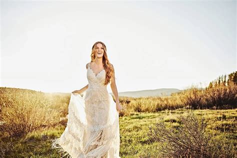 Rustic Boho Wedding Dress With Fringe Details All Who Wander Wedding
