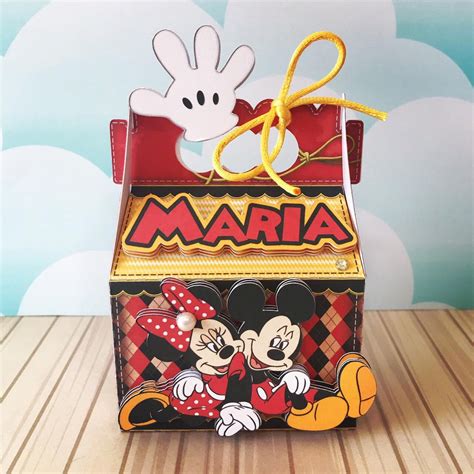 Mickey And Minnie Mouse Cod33 Party Favors Boxes Personalized Etsy