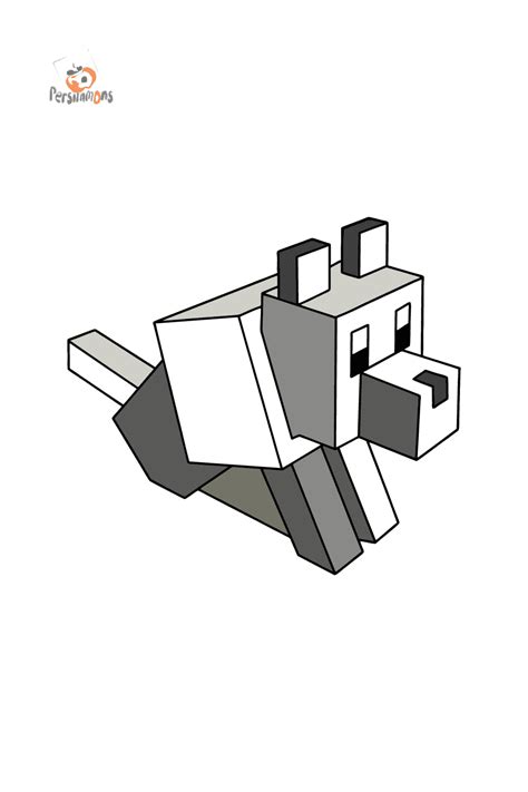 Minecraft Wolf Coloring Page ♥ Online And Print For Free
