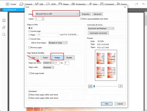 How To Print Multiple Pages On One Page Pdf Microsoft Edge Design Talk