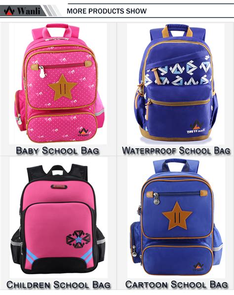 China Factory Customized School Bag Design Embroidery Canvas School