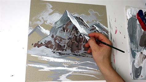 Mountains Art Painting Abstract Painting Acrylic Youtube