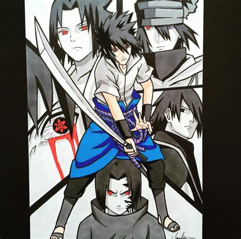 Half Naruto And Sasuke Drawing 11 Images Result Koltelo