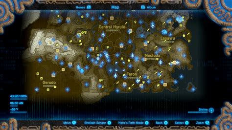 The Legend Of Zelda Breath Of The Wild World Map Info Akurat