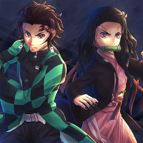 1080x1080 Resolution Nezuko Kamado And Tanjirou Kamado 1080x1080