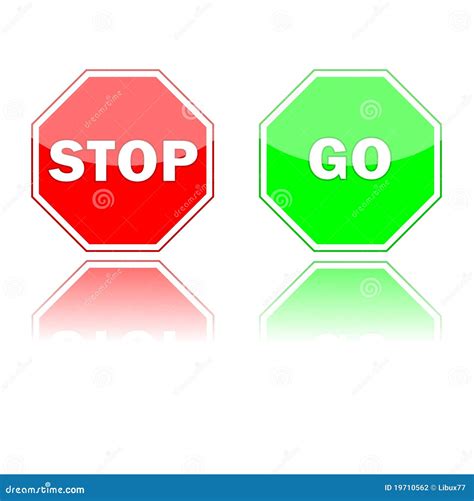 Stop Go Sign Signs Stock Illustration Illustration Of Background