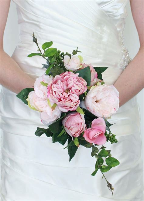 Mauve Rose Bouquets Silk Wedding Bouquets