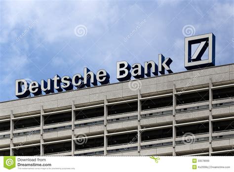 Berlin Germany The Deutsche Bank Logotype Editorial Stock Image