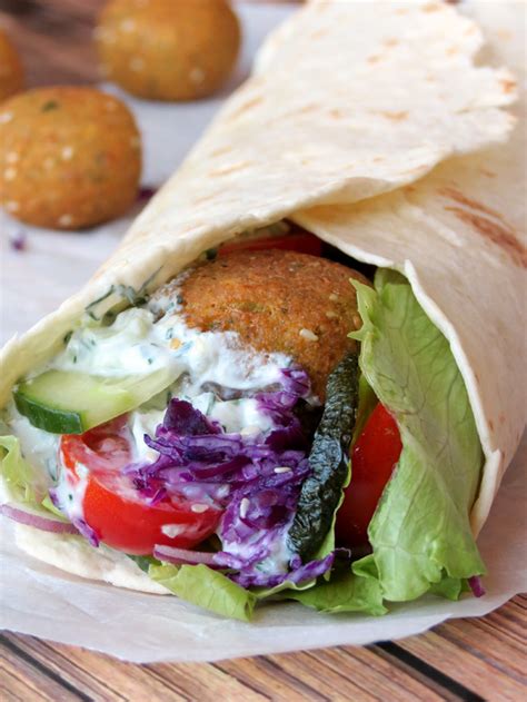 Falafel Wrap With Tzatziki Sauce Free Recipe Below