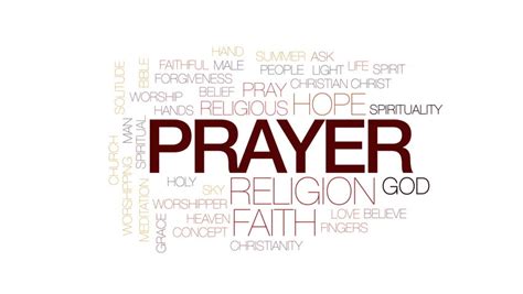 Prayer Animated Word Cloud Text Stock Footage Video 100 Royalty Free