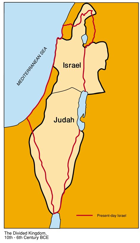 Map of israel and judah maps directions. Map of The Divided Kingdom (10th-6th century BCE)