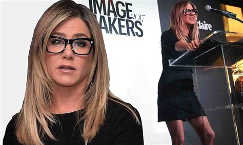 Jennifer Aniston Wears Dark Framed Glasses At Image Maker Awards